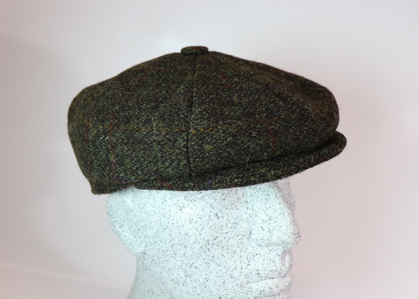 Schildmütze oliv Harris Tweed