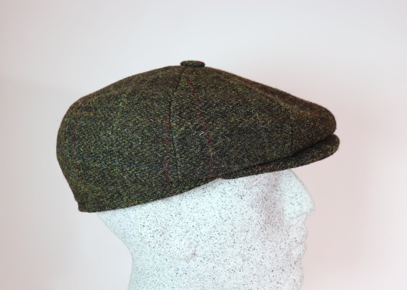 Schildmütze oliv Harris Tweed