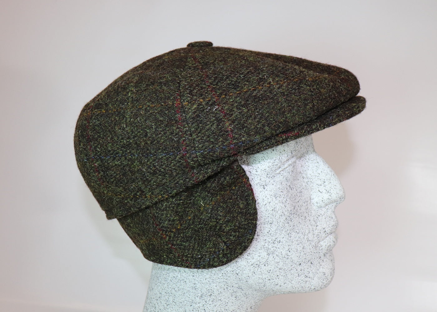 Schildmütze oliv Harris Tweed
