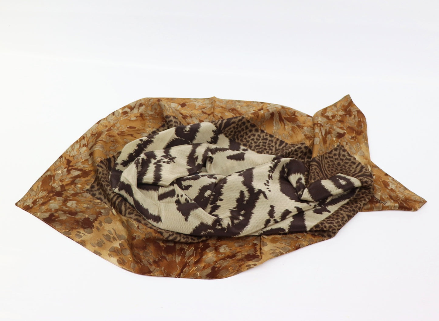 Silk Scarf Animal Print Mix