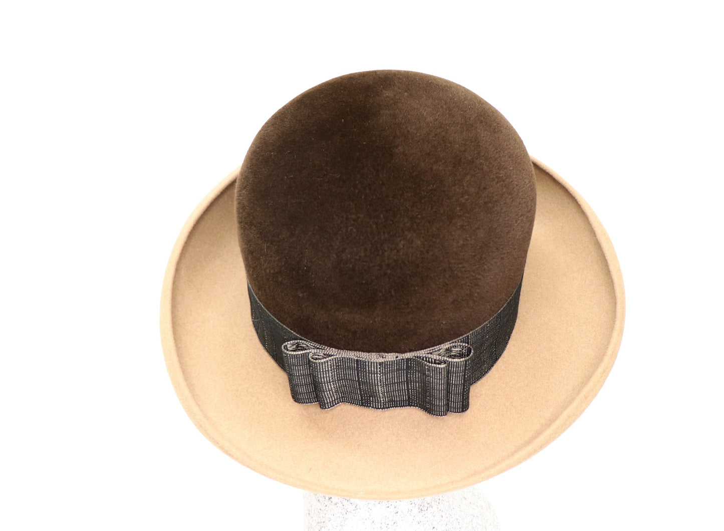 Aufschlaghut beige - braun