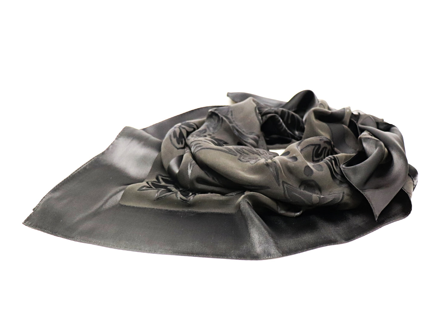 Silk scarf burnout