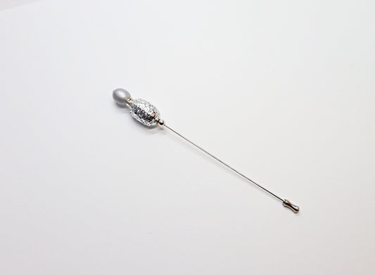 Hutnadel Barockperle mit ovaler Perle