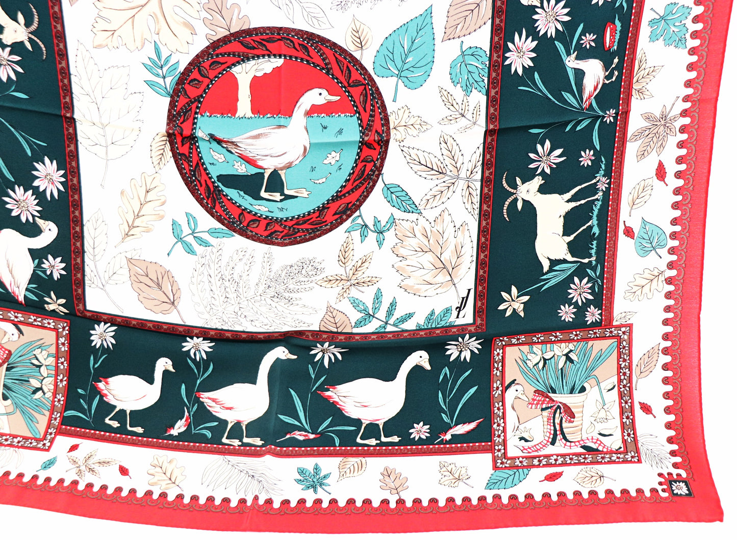 Silk scarf geese