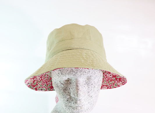 Ladies linen hat with bow