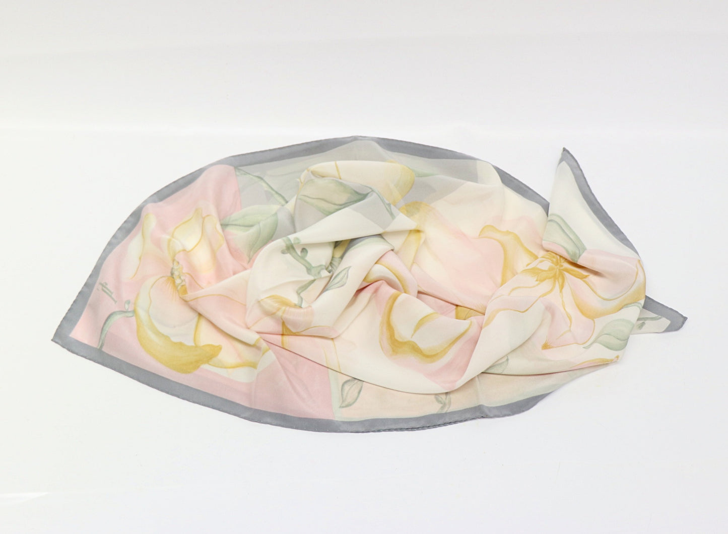Silk scarf magnolias