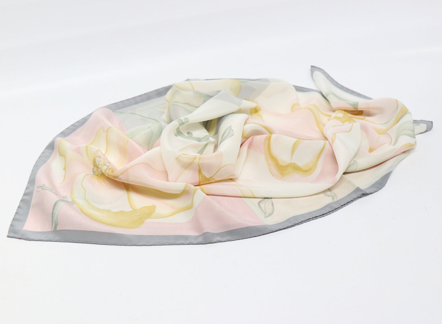 Silk scarf magnolias