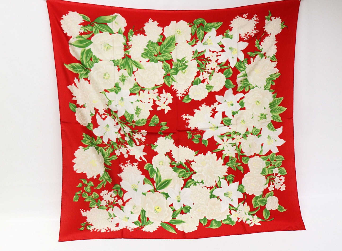 Silk scarf peonies