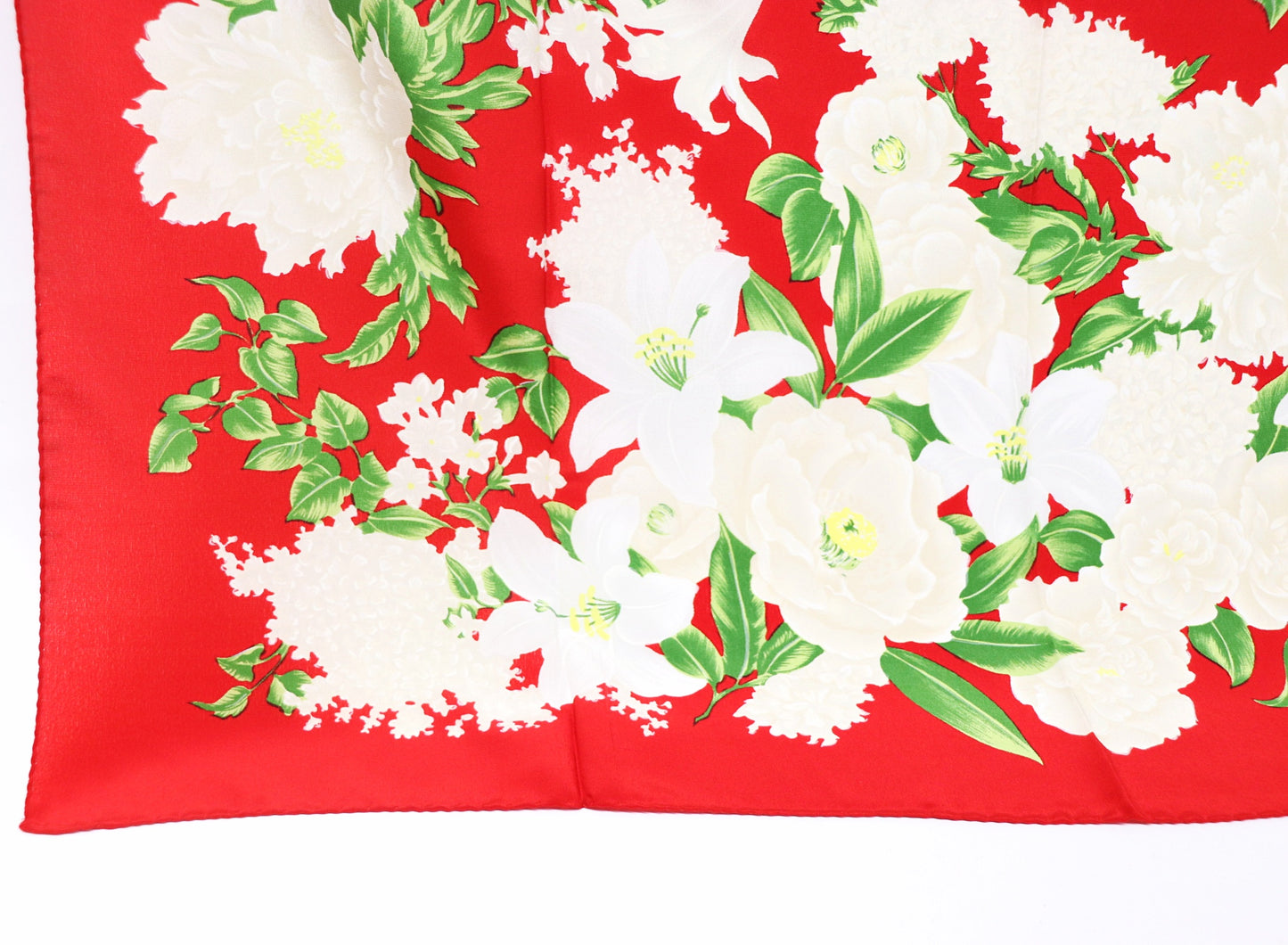 Silk scarf peonies