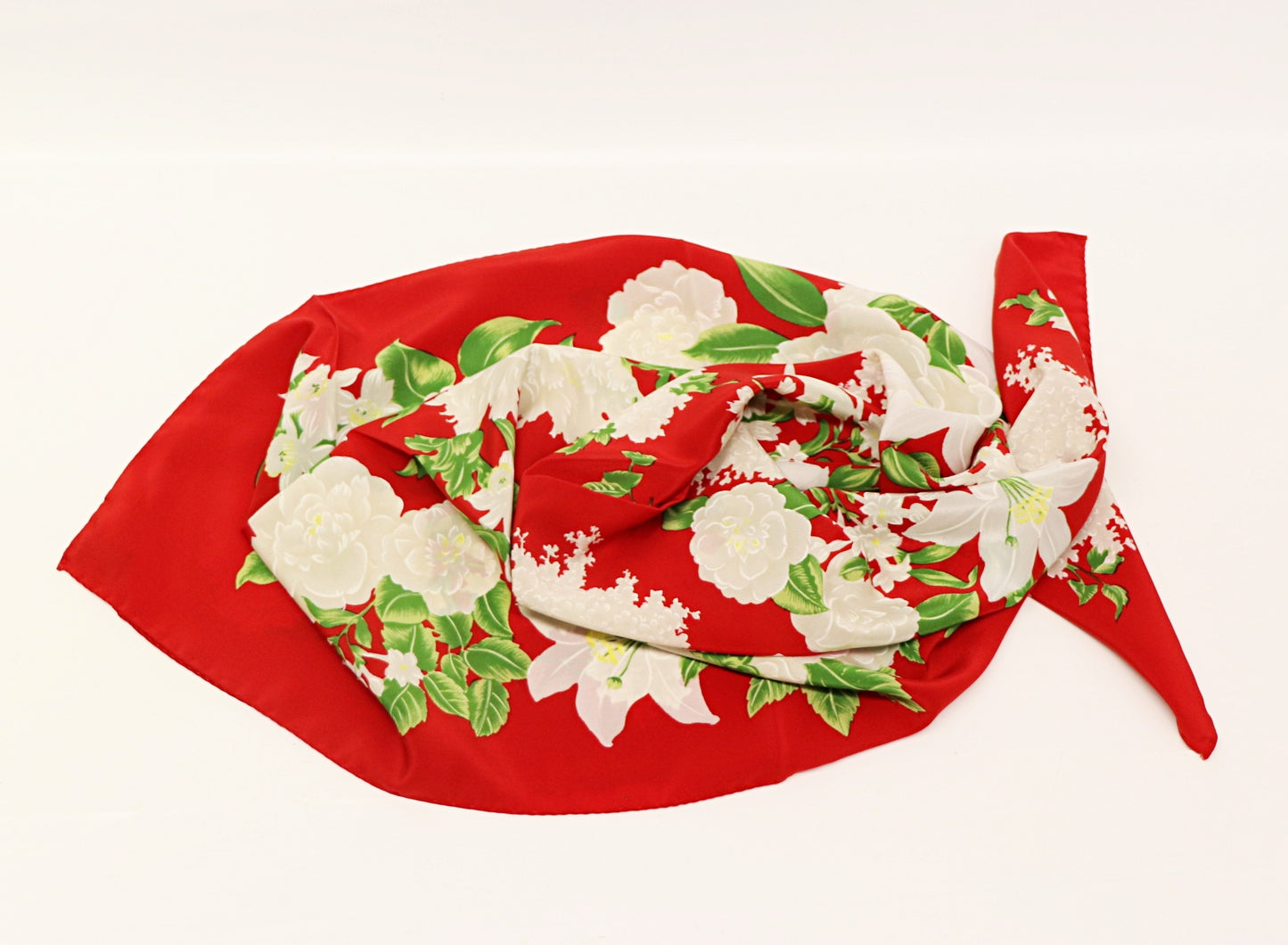 Silk scarf peonies