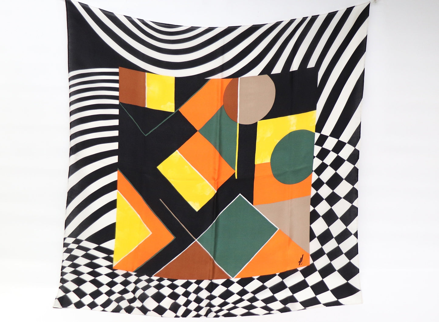 Silk scarf chessboard