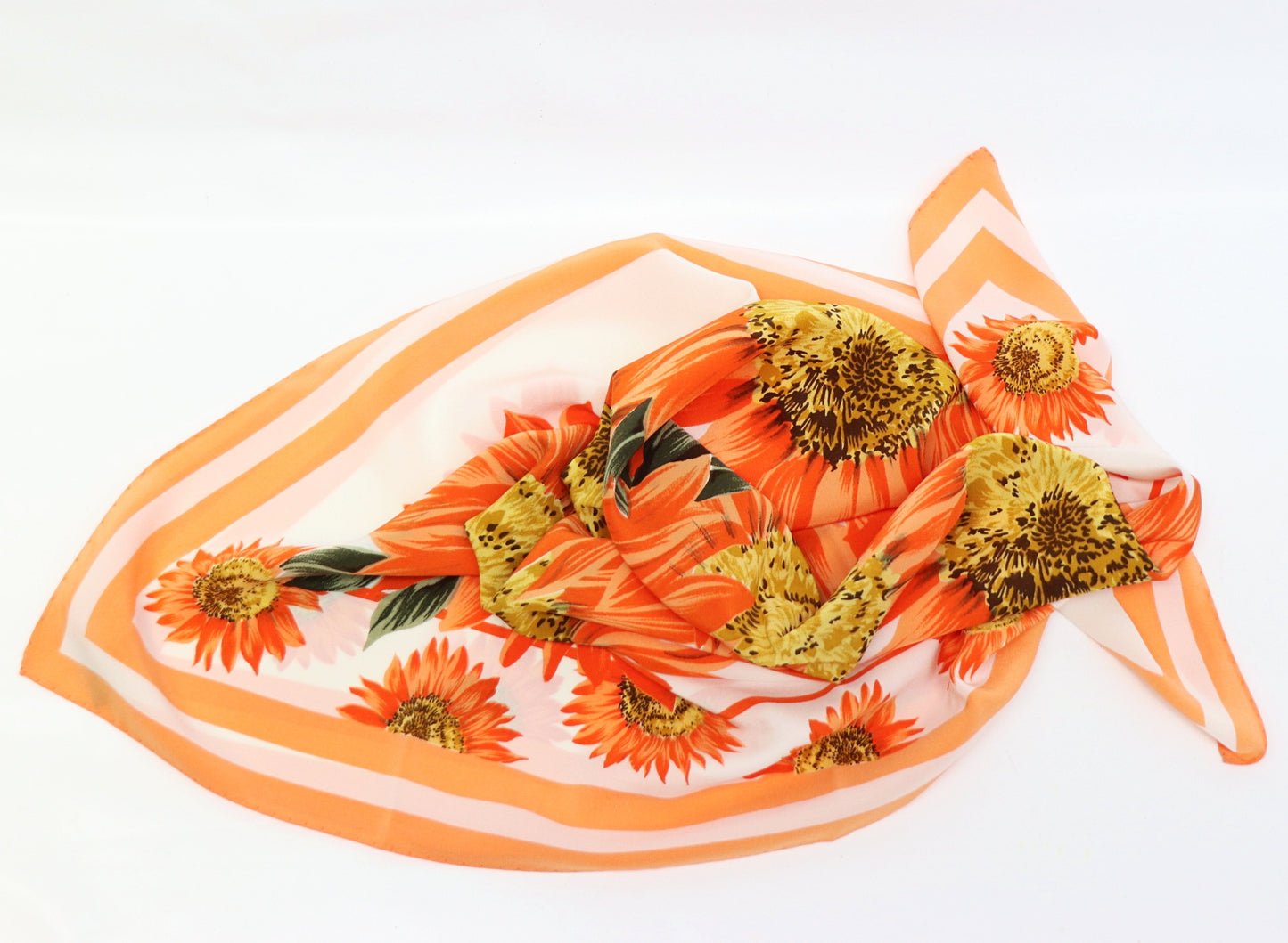 Silk scarf sunflowers