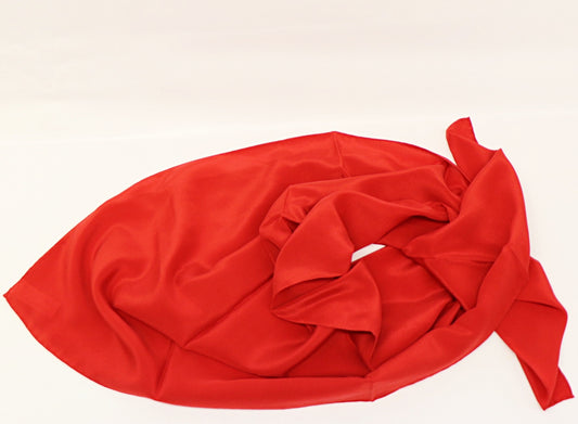 Silk scarf plain Crepe de Chine