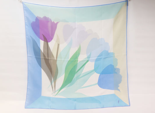 Silk scarf tulip bouquet