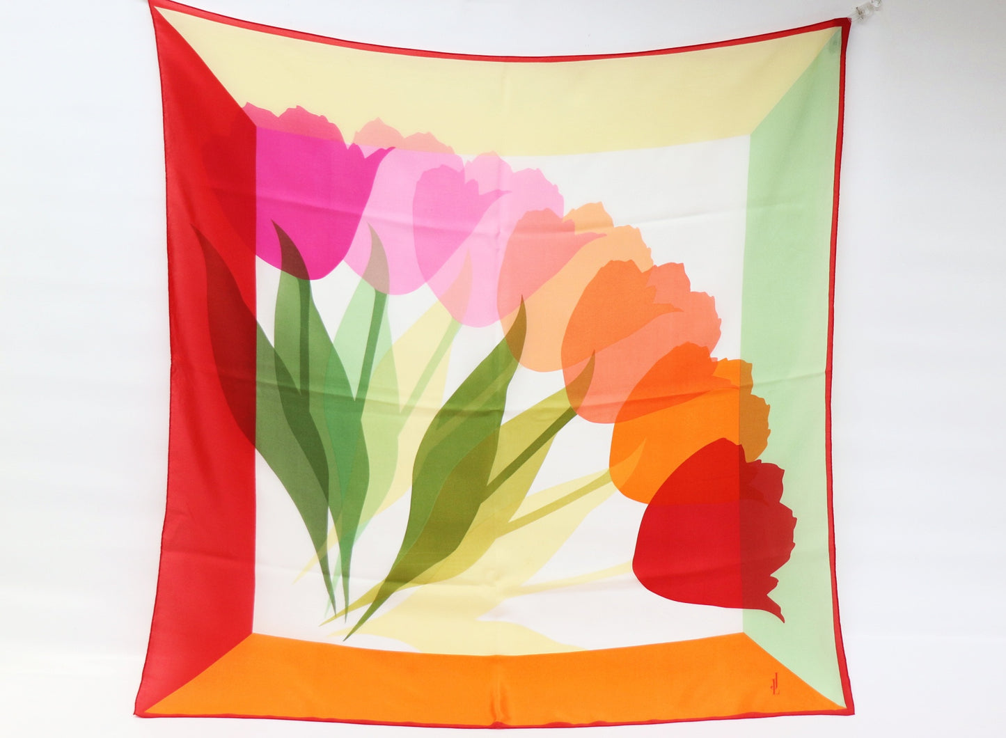 Silk scarf tulip bouquet
