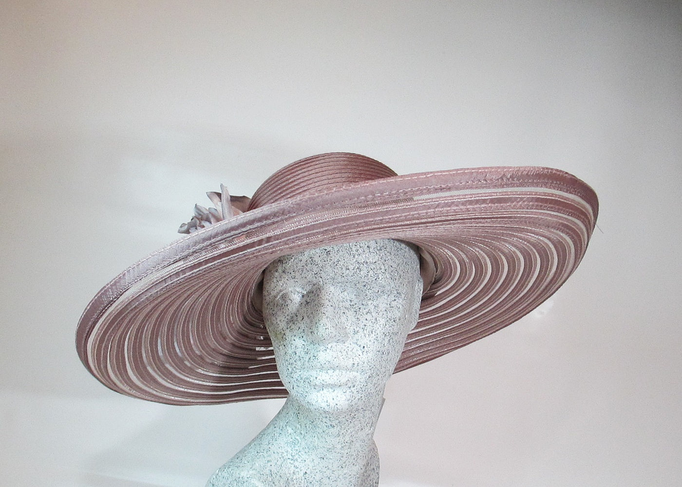 Paddington dusky rose satin hat
