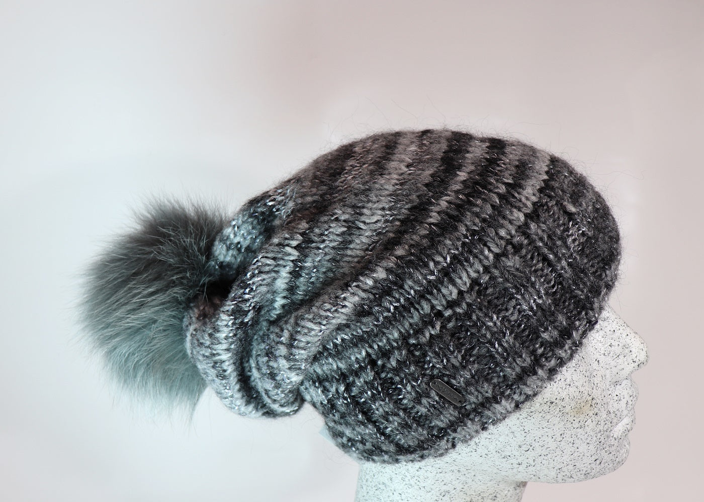 Monte Cavallo Slouch with fox pompom