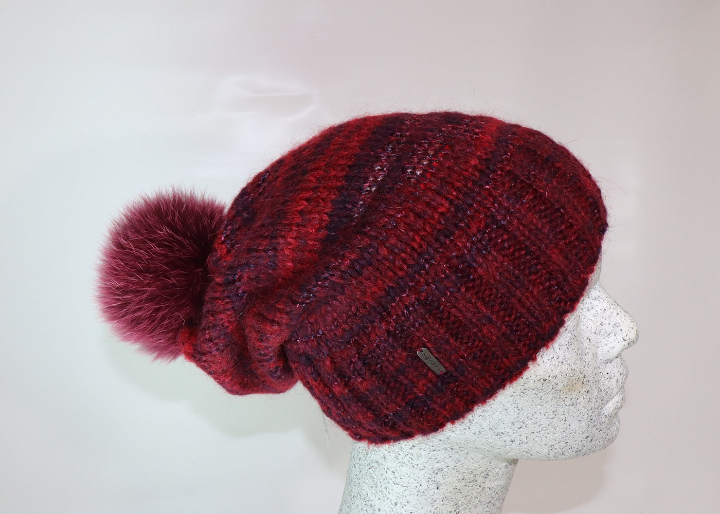 Monte Cavallo Slouch with fox pompom