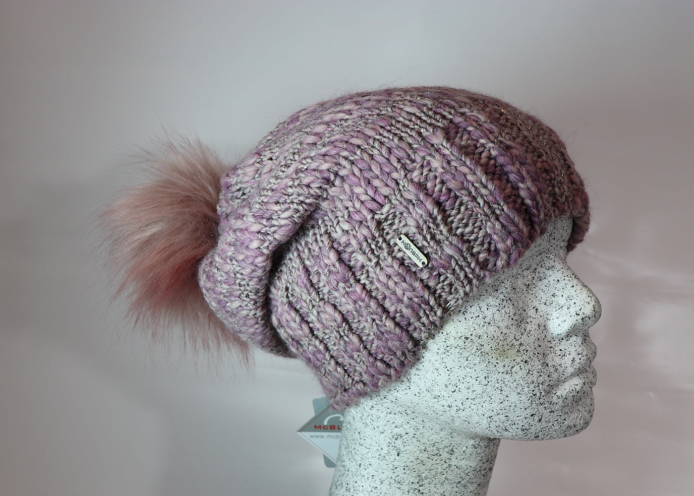A Morelli Slouch with faux fur pompom