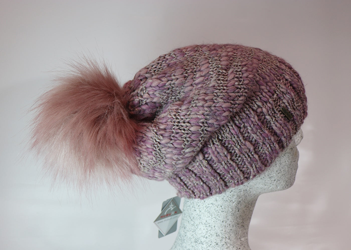 A Morelli Slouch with faux fur pompom