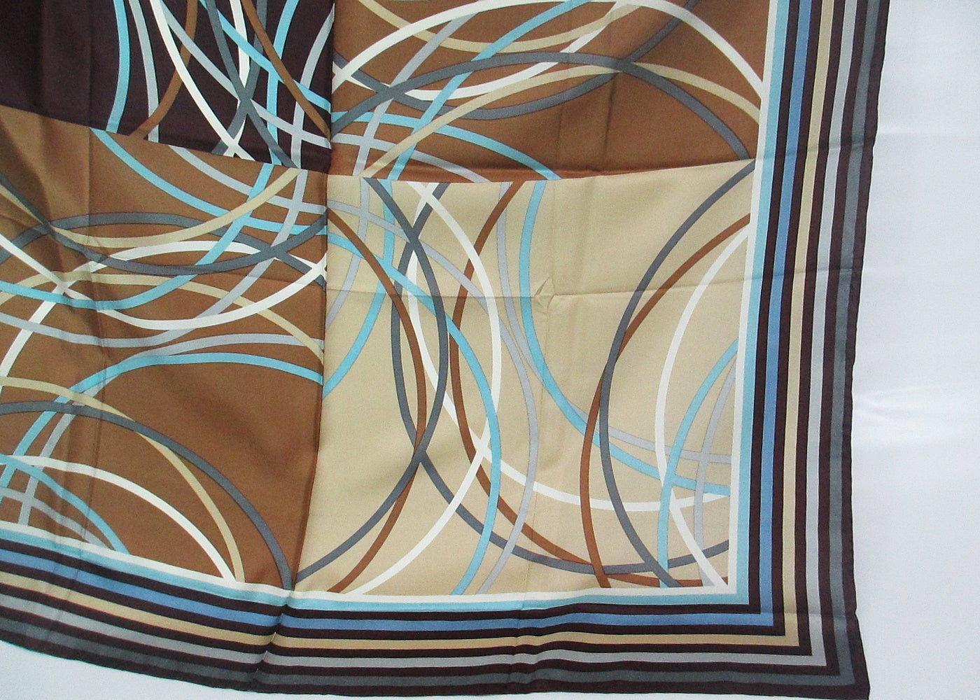 Silk scarf stripes and bows
