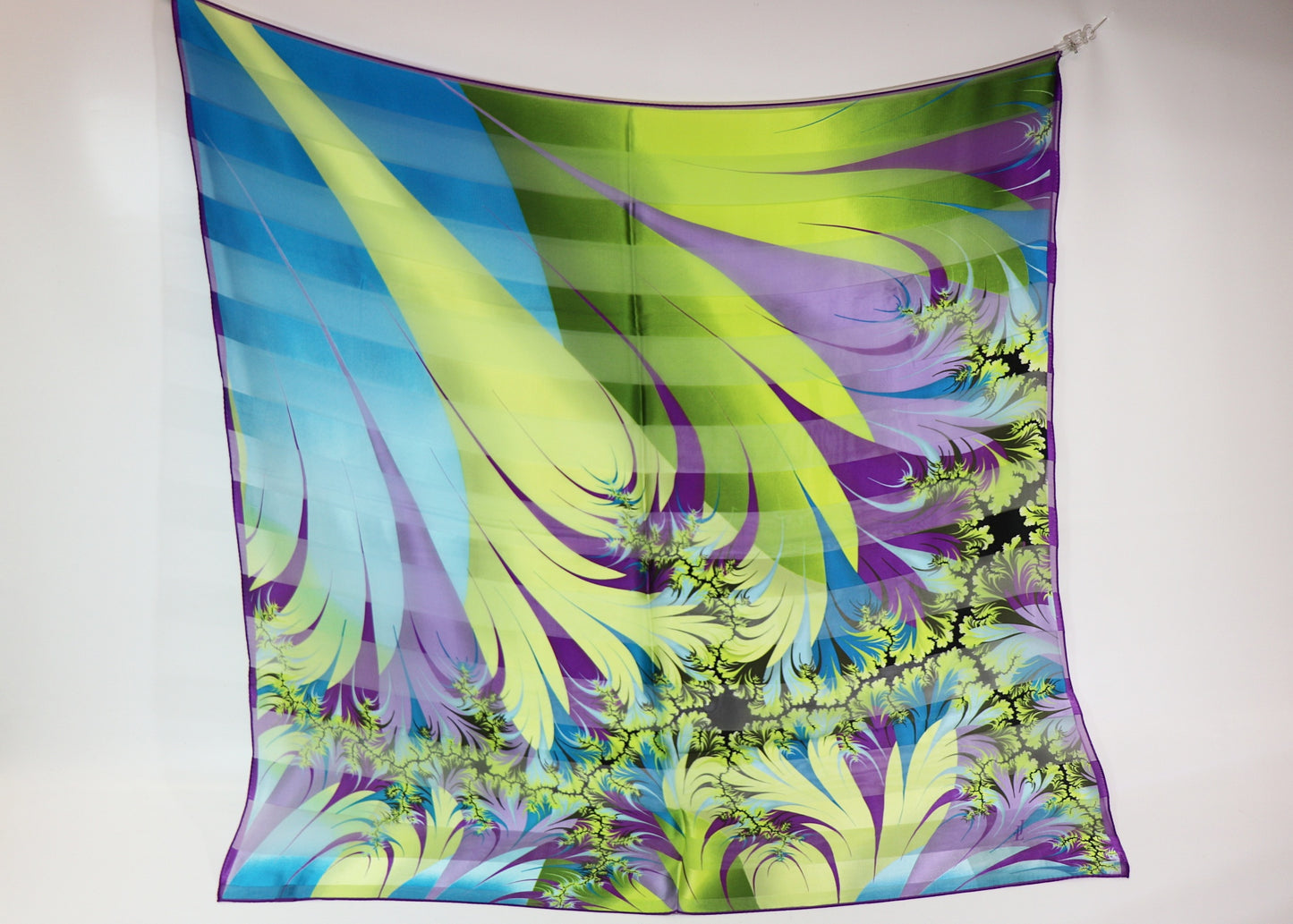 Silk scarf fashionably patterned