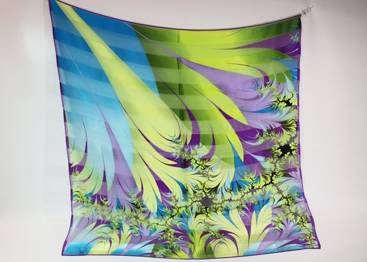 Silk scarf fashionably patterned
