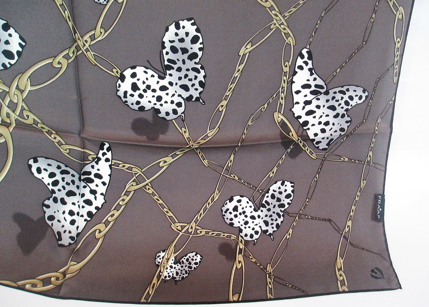 Silk scarf Dalmatian - Butterflies