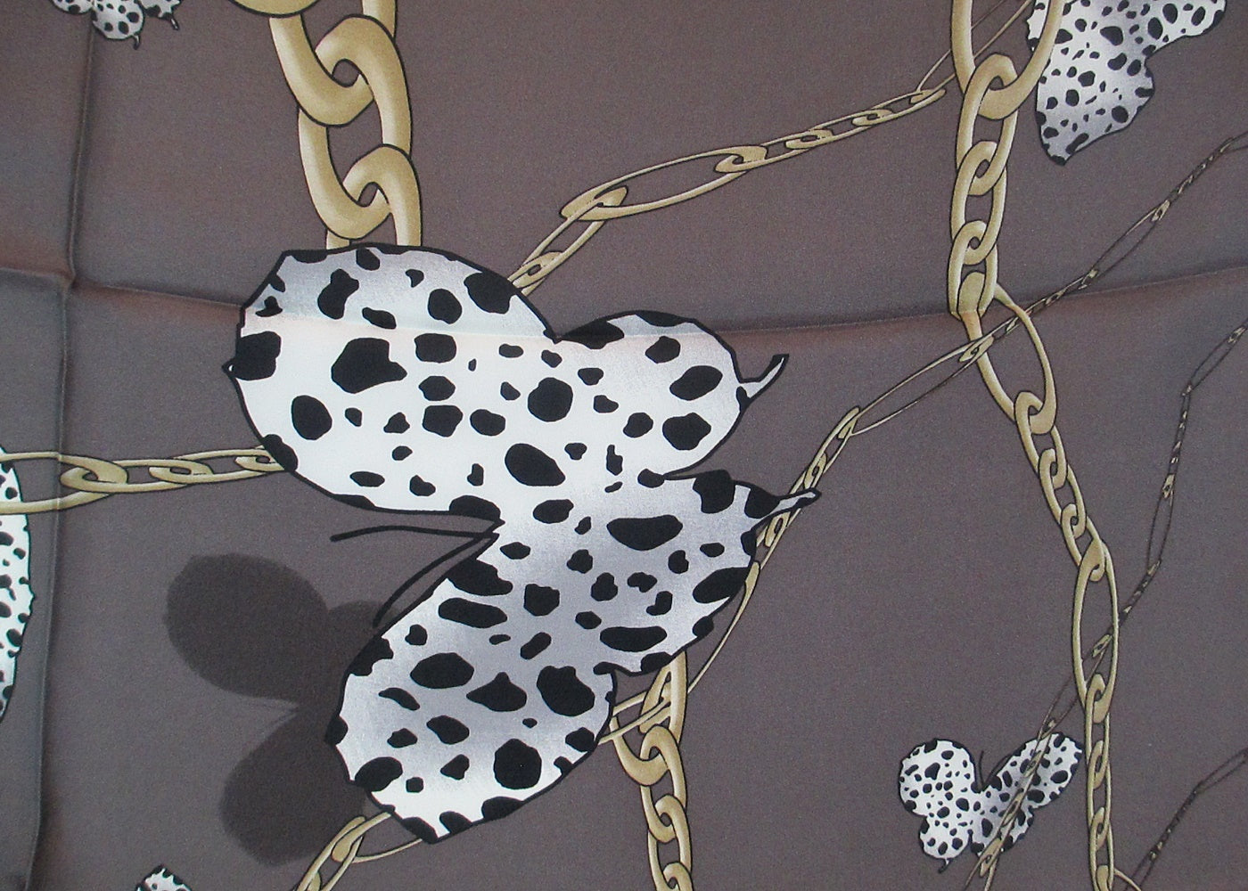 Silk scarf Dalmatian - Butterflies
