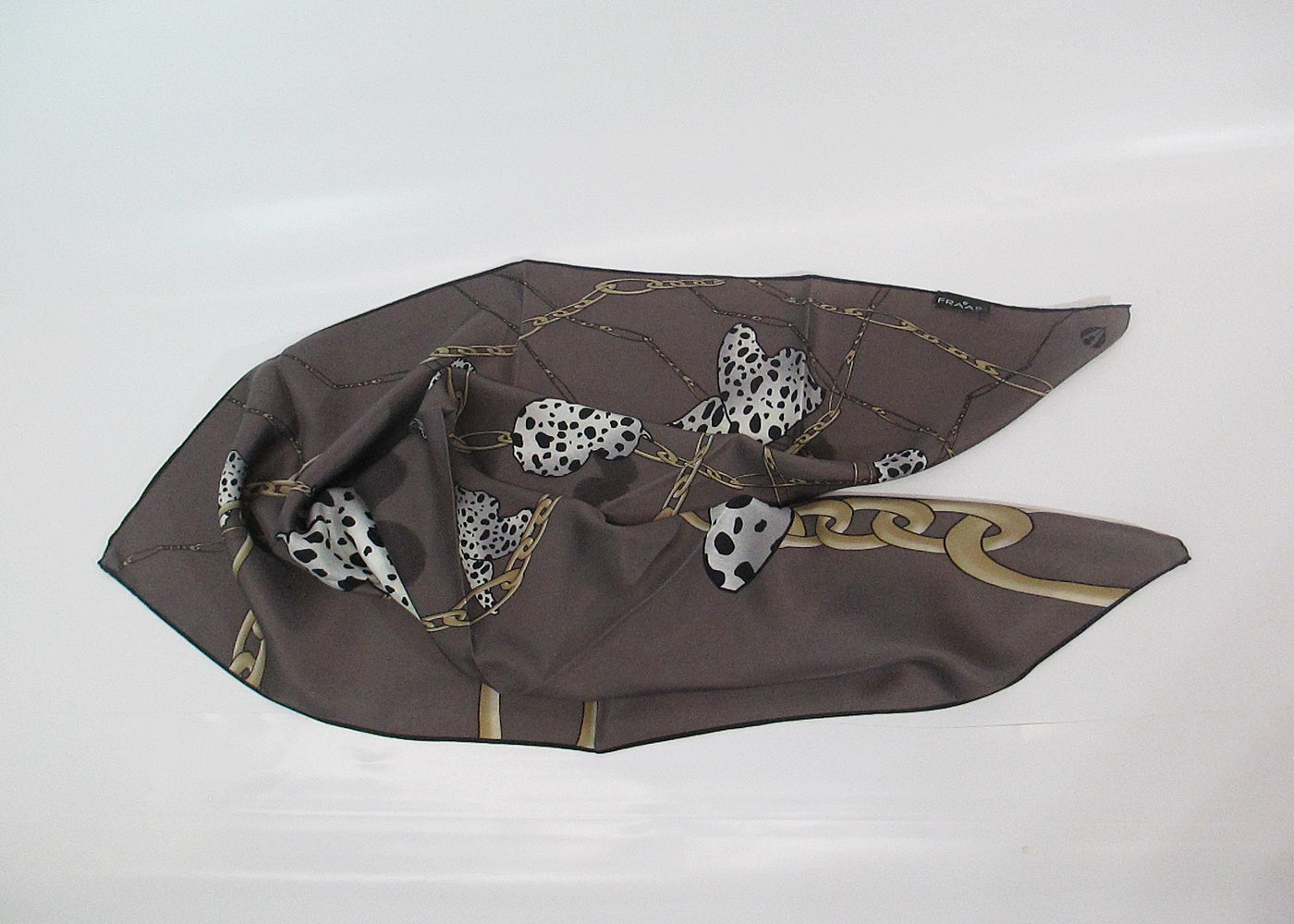 Silk scarf Dalmatian - Butterflies