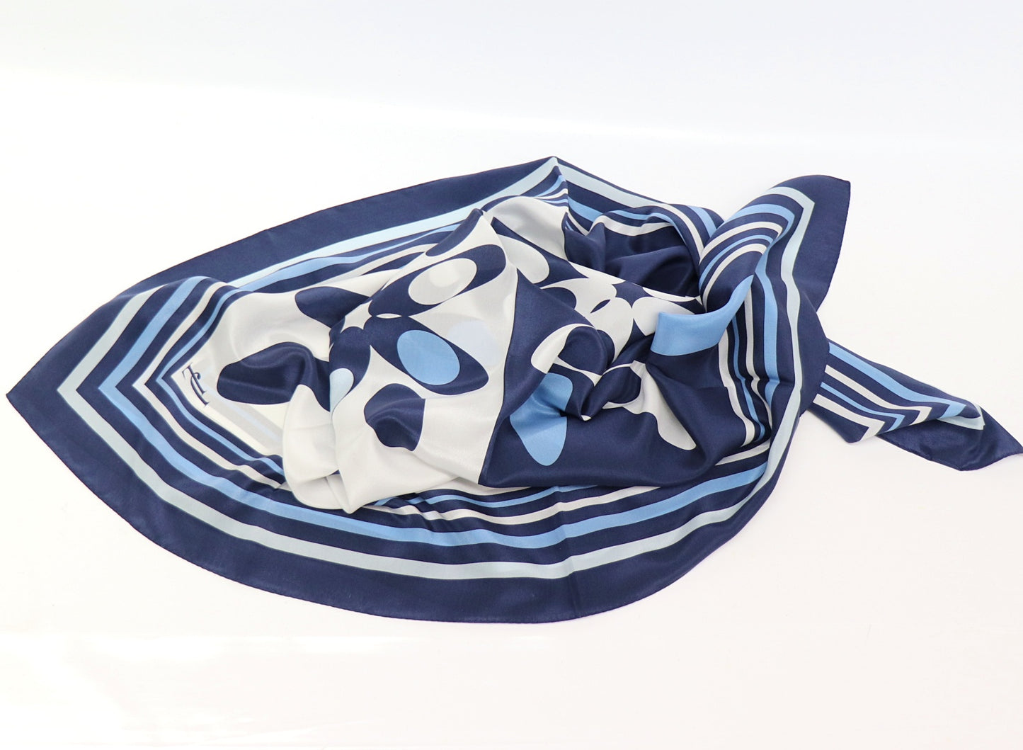 Silk scarf graphic flowers