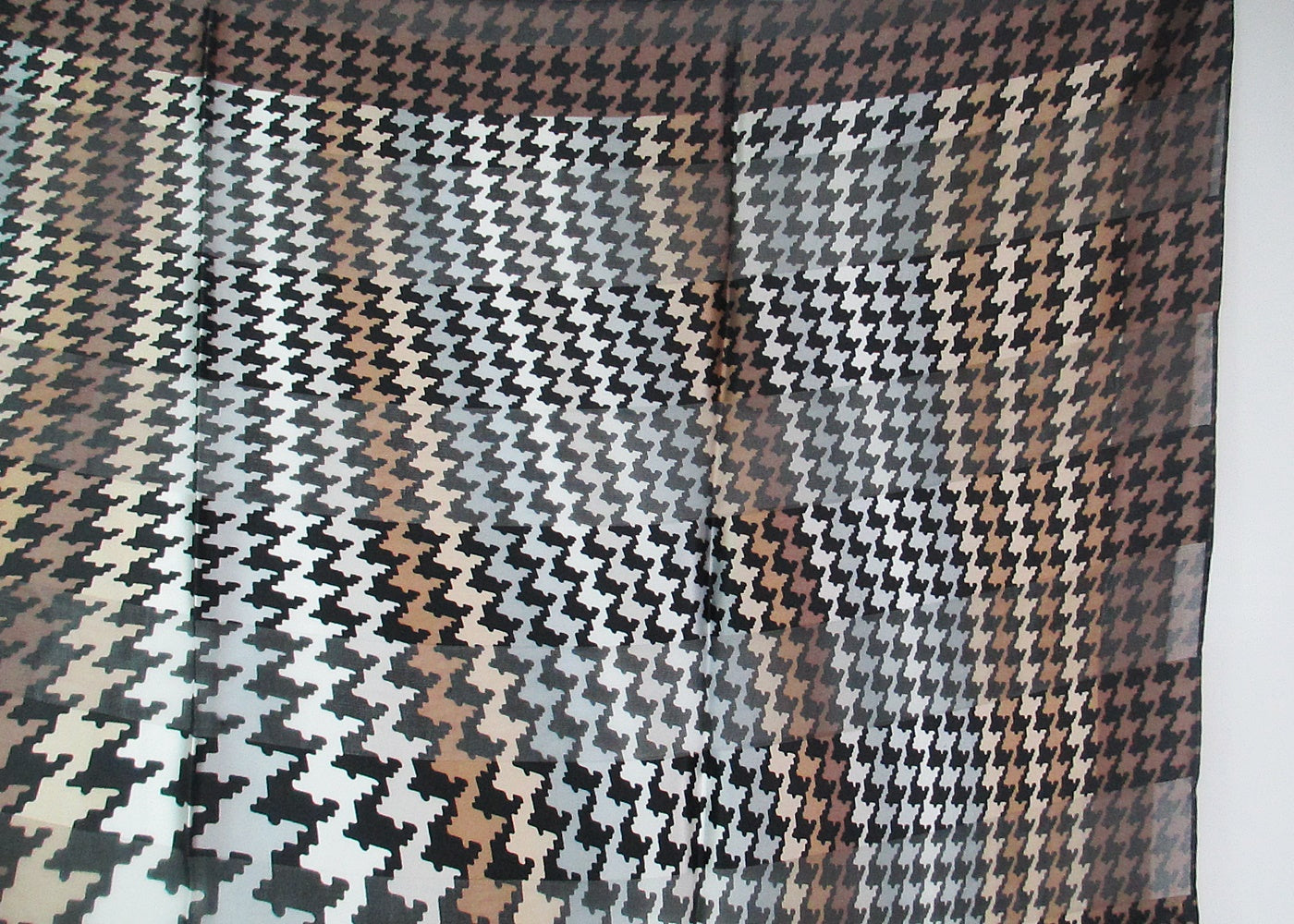 Houndstooth silk scarf