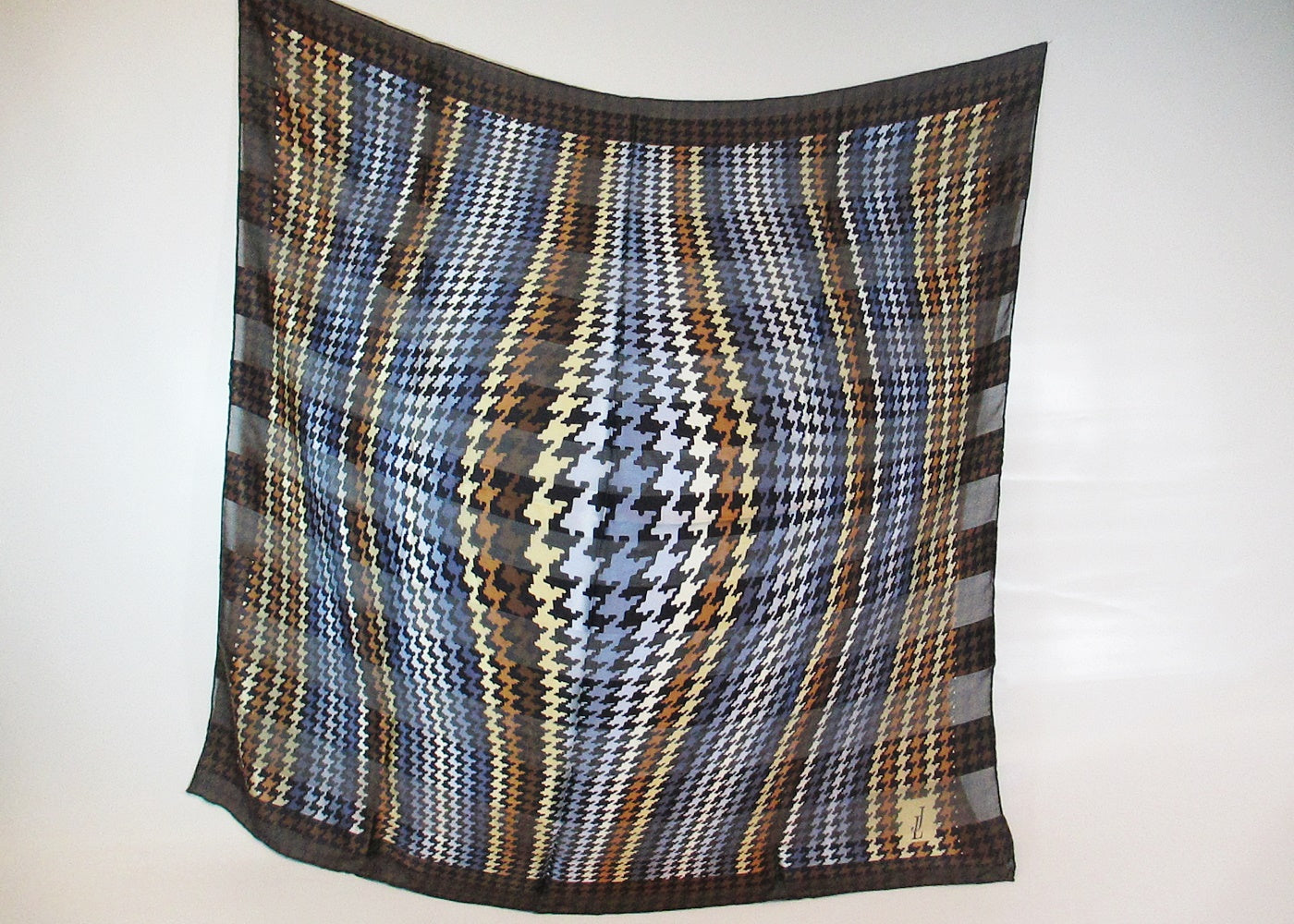 Houndstooth silk scarf