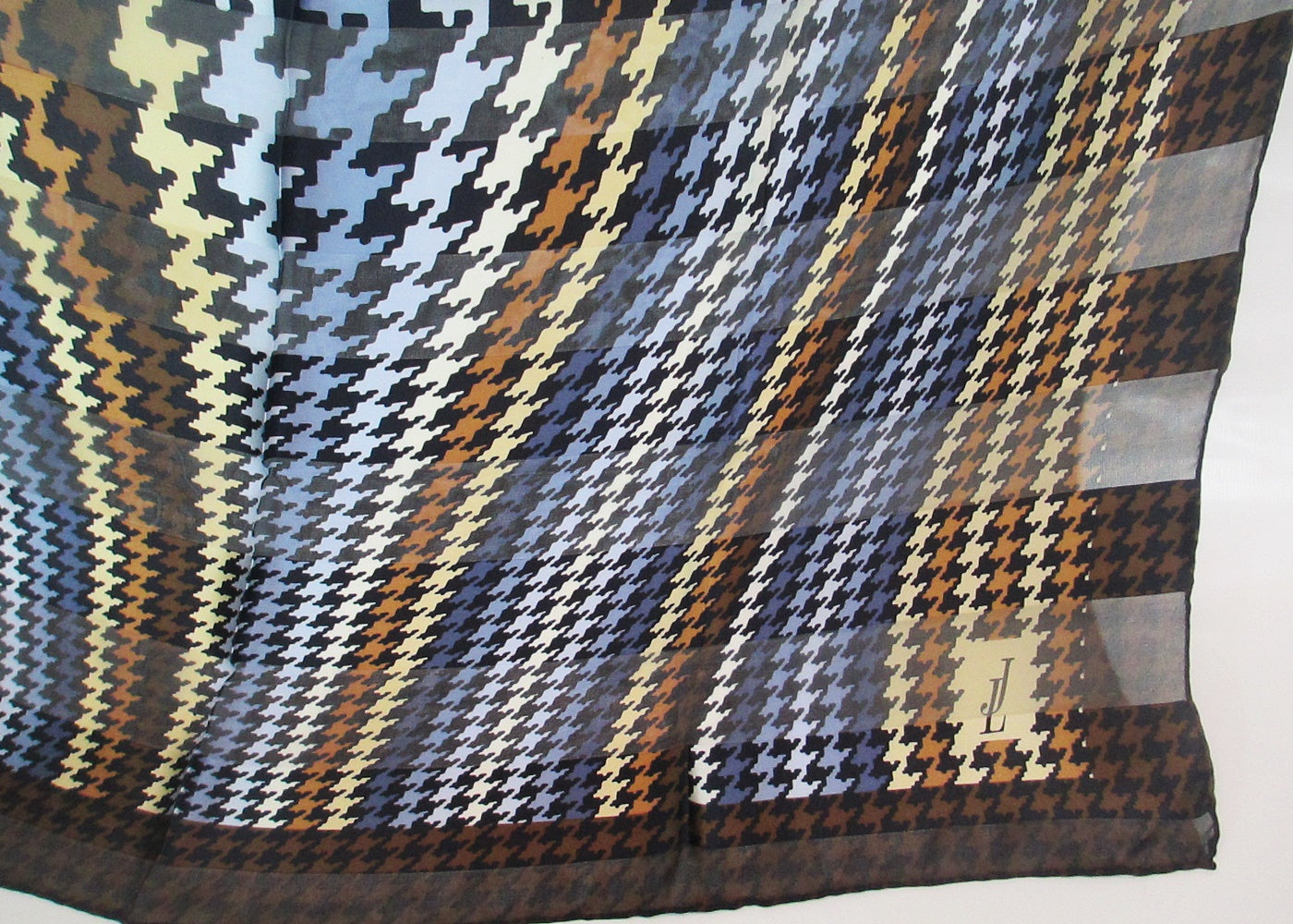 Houndstooth silk scarf