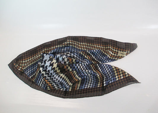 Houndstooth silk scarf