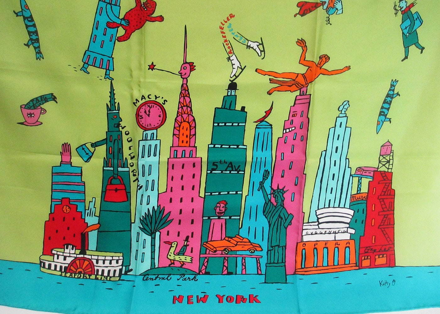 Silk scarf New York