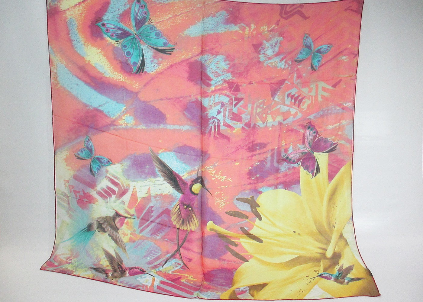 large silk scarf chiffon