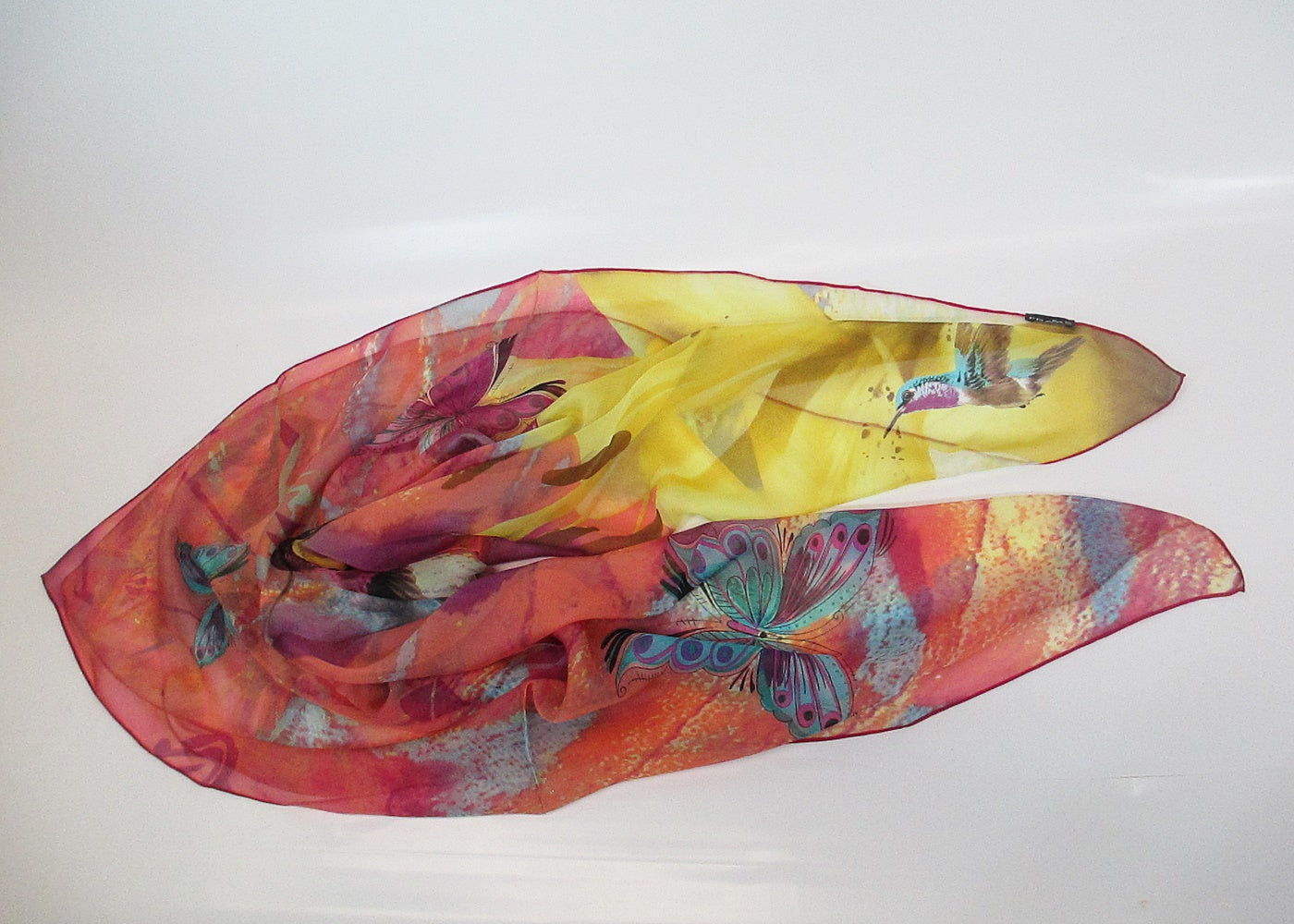 large silk scarf chiffon