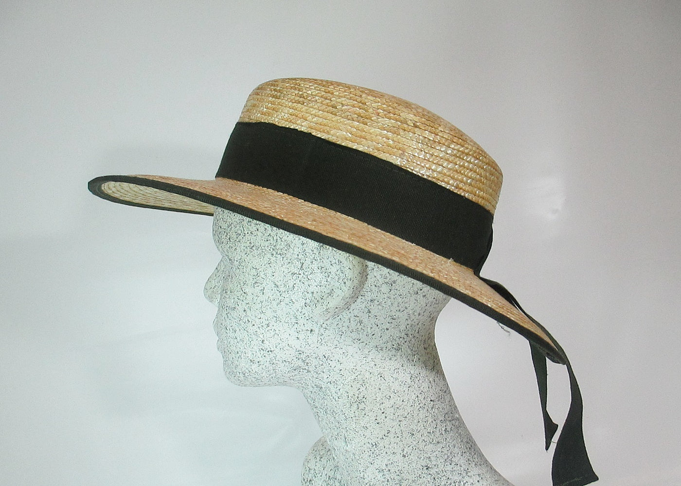 Bortenstrohhut Matelot mit Ripsband