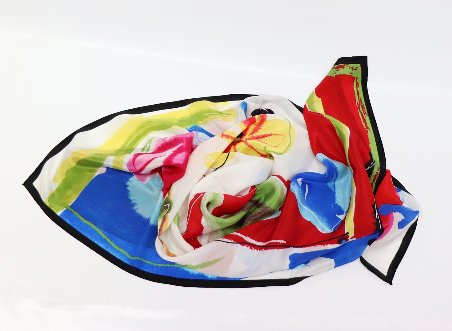 Silk scarf fashionable flowers