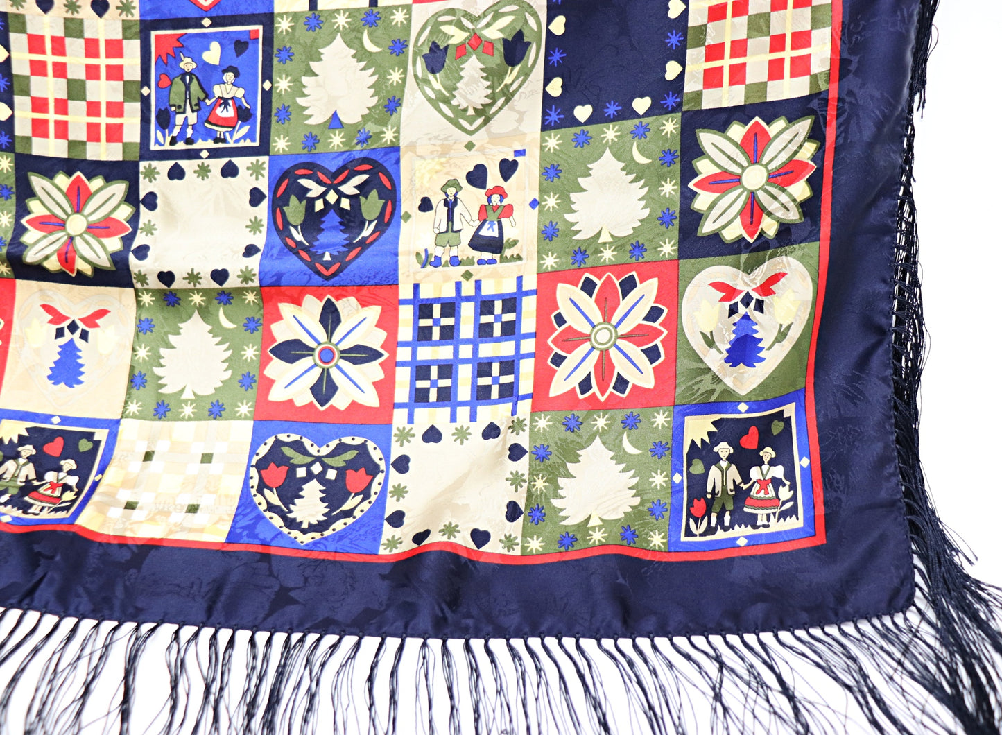 fashionable traditional scarf with fringes