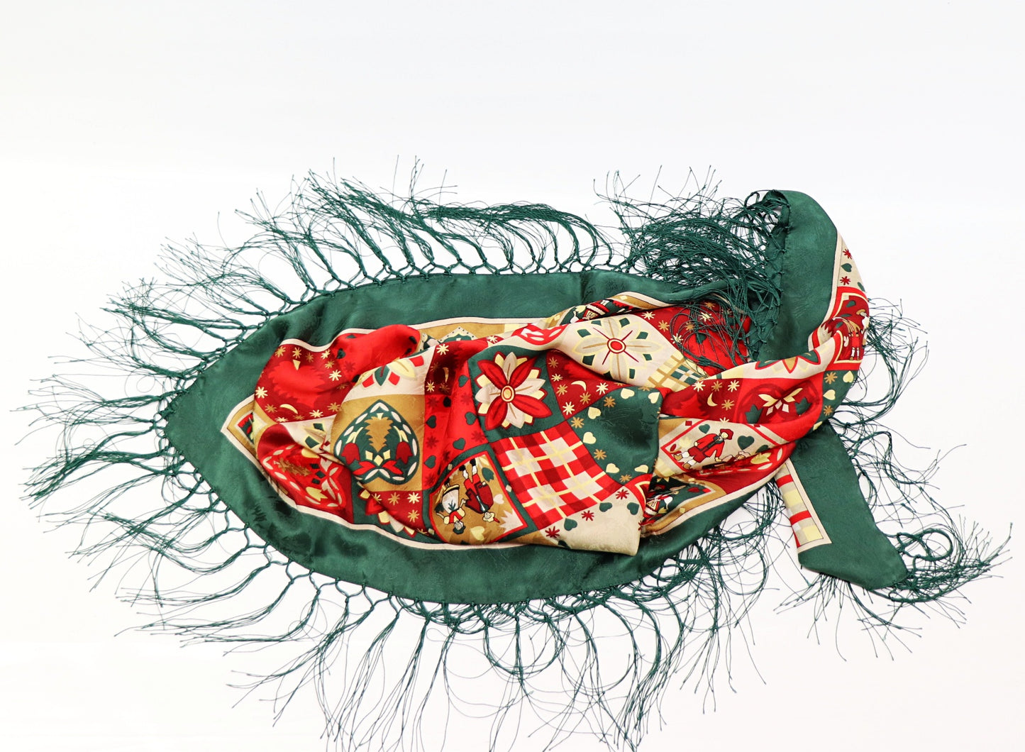 fashionable traditional scarf with fringes