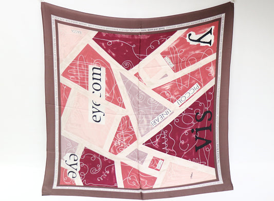 Silk scarf with writing
