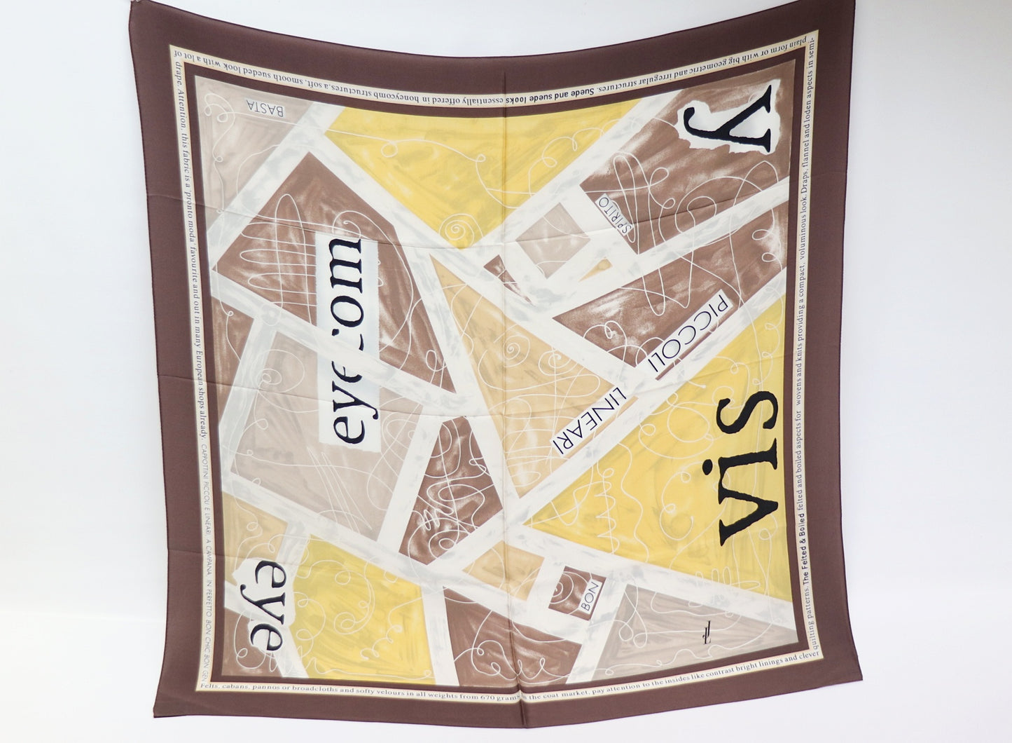 Silk scarf with writing