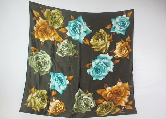 Silk scarf roses
