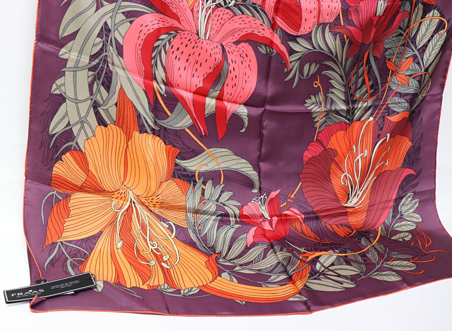 Silk scarf lilies