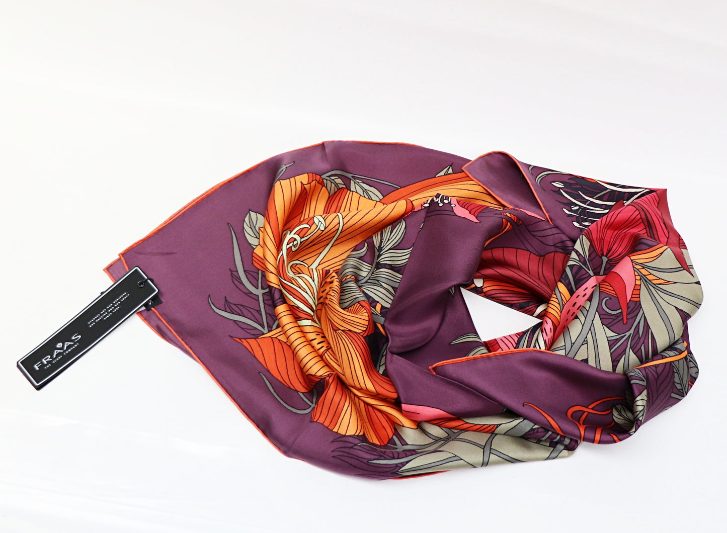 Silk scarf lilies
