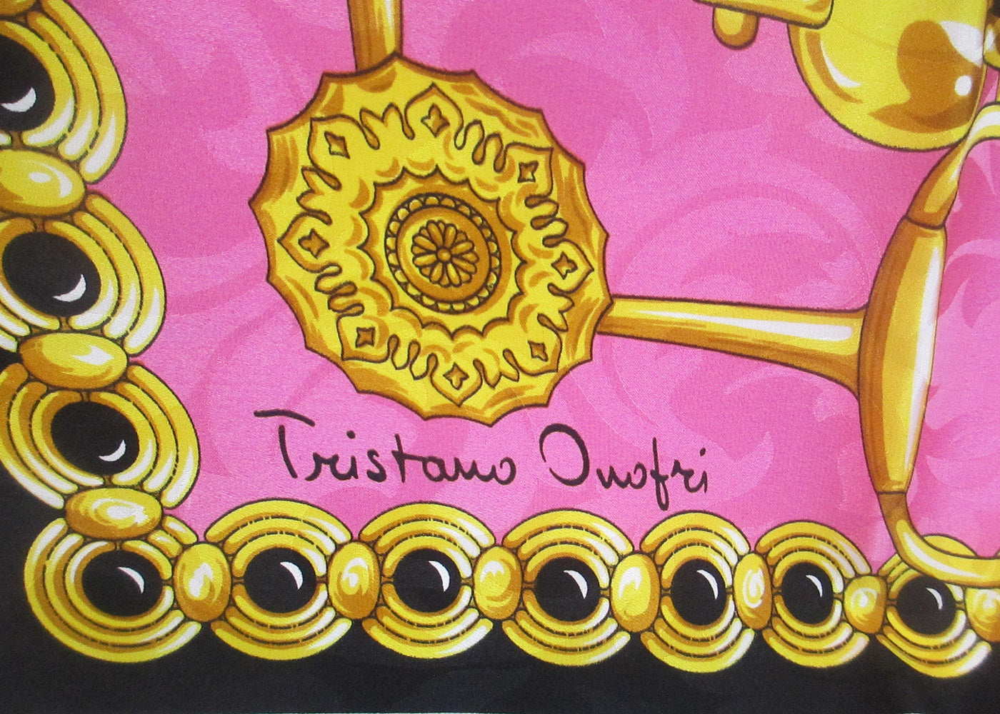 Silk scarf pink chains TRISTANO ONOFRI