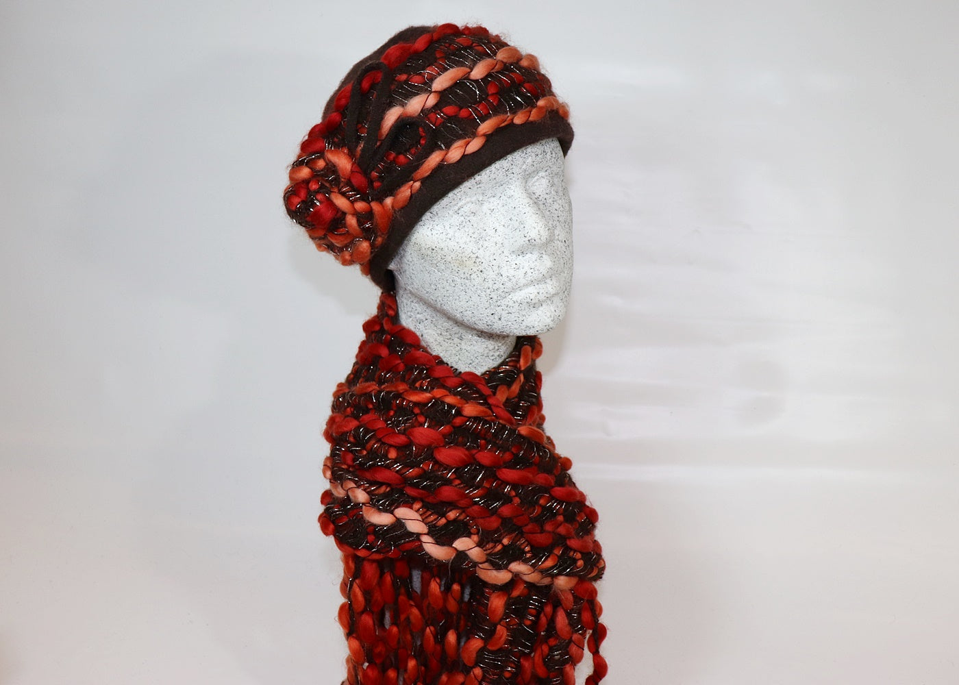 Knit set rust with lurex