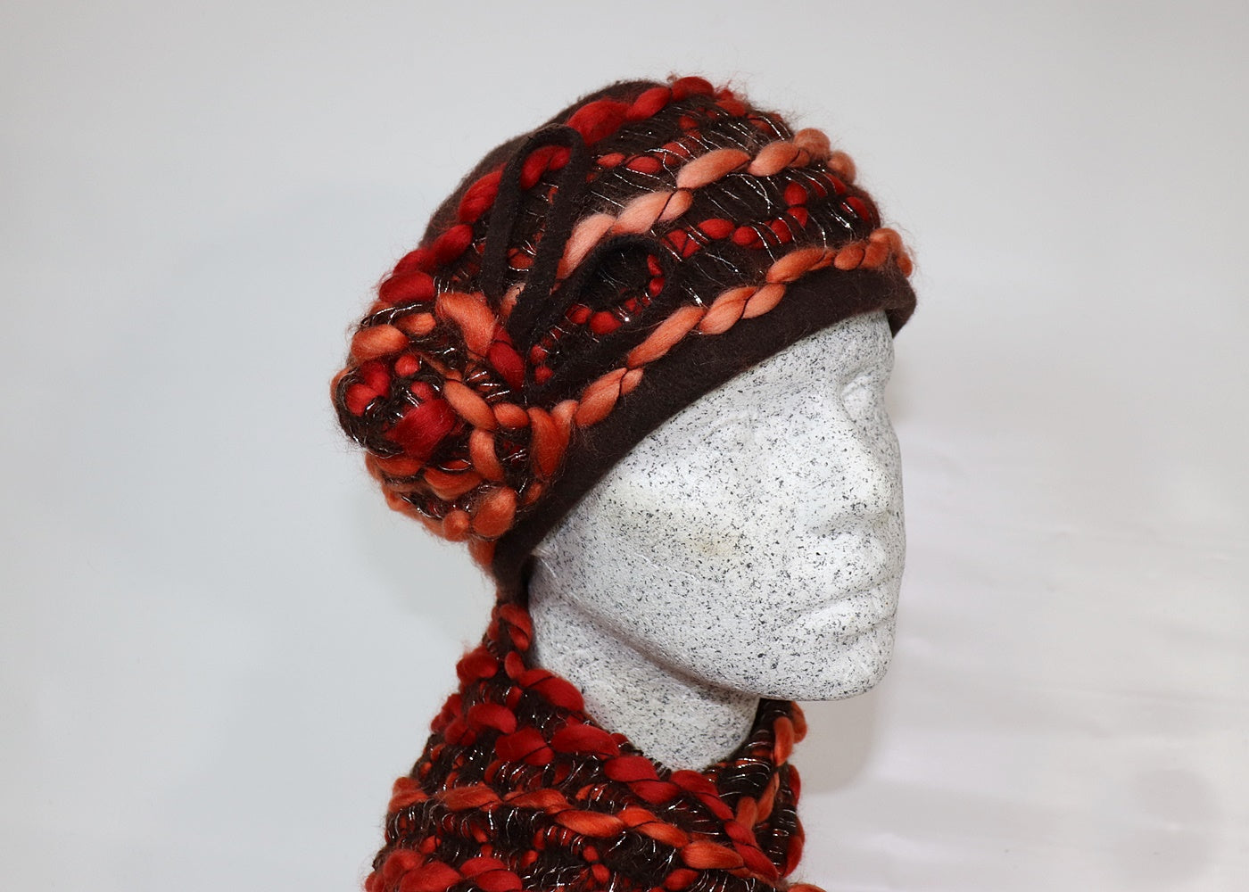 Knit set rust with lurex